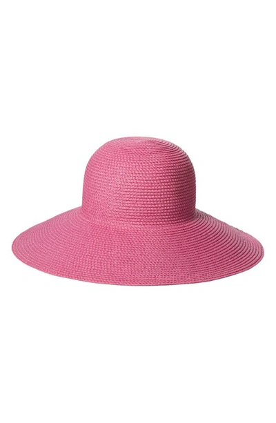 Shop Eric Javits 'hampton' Straw Sun Hat In Raspberry