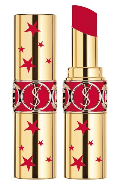 Shop Saint Laurent Star Collector's Rouge Volupte Shine Lipstick In 101 Make It Burn