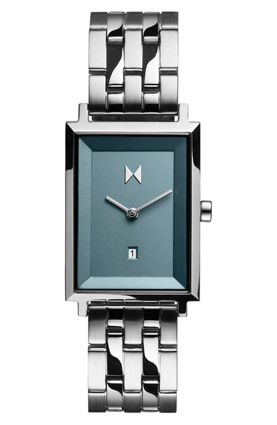 Shop Mvmt Signature Square Bracelet Watch, 24mm In Silver/ Blue/ Silver