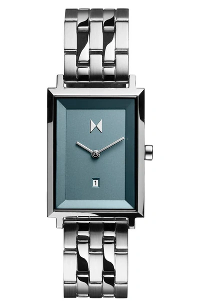 Mvmt Signature Square Bracelet Watch, 24mm In Silver/ Blue/ Silver
