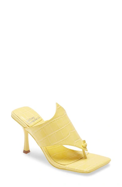 Shop Jeffrey Campbell Amores Sandal In Yellow Croco