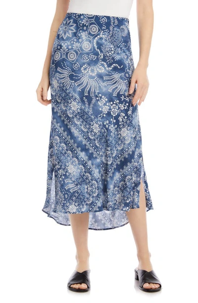 Shop Karen Kane Scarf Print Satin Skirt