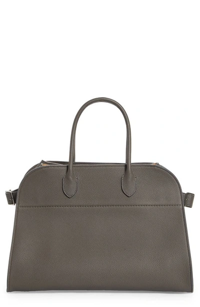 Shop The Row Margaux 15 Leather Bag In Ash Grey Pld