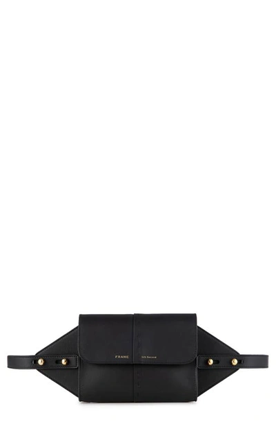 Shop Frame Les Second Leather Belt Bag In Noir