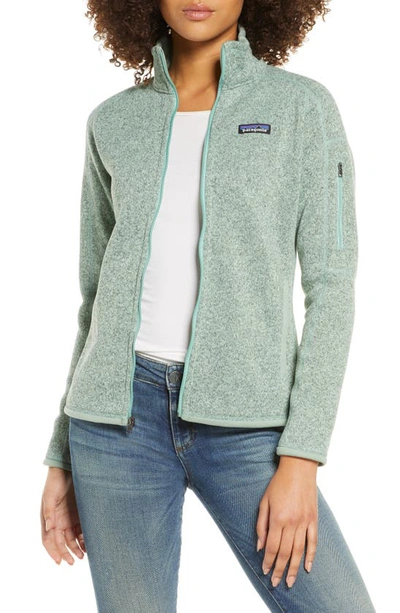 Shop Patagonia Better Sweater Jacket In Gypsum Green