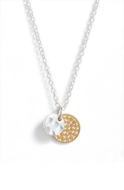 Shop Anna Beck Reversible Mini Double Disc Necklace (nordstrom Exclusive) In Gold/ Silver