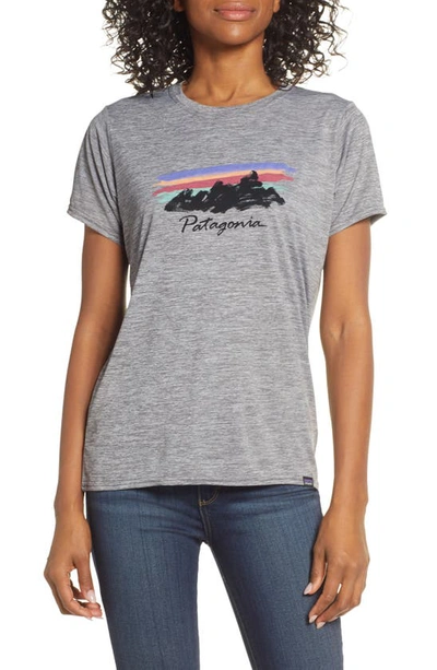 Shop Patagonia Capilene Daily Graphic Tee In Freehand Fitzroy Grey