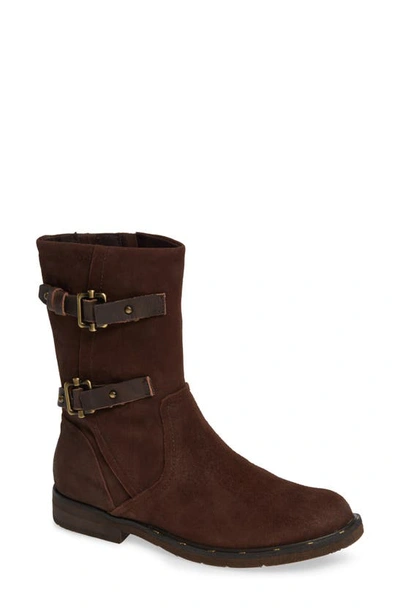 Shop Otbt Causeway Bootie In Dark Brown Leather