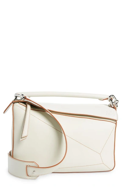 Shop Loewe Puzzle Soft Leather Bag In Warm Desert