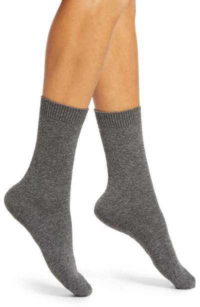 Shop Falke Cozy Wool Blend Crew Socks In Light Grey Melange