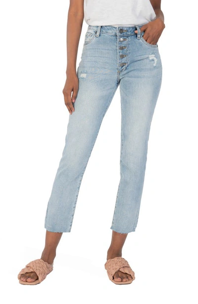 Shop Kut From The Kloth Reese High Waist Ankle Straight Leg Jeans In Conserve