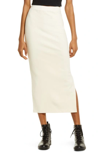 Shop Allsaints Jamie Stretch Cotton Skirt In Linnet White