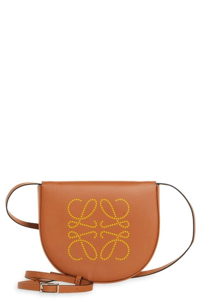 Shop Loewe Mini Heel Leather Convertible Crossbody Bag In 7658 Tan/ochre