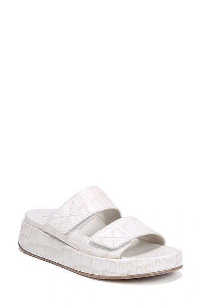 Shop 27 Edit Marcelle Slide Sandal In Satin Pearl Leather