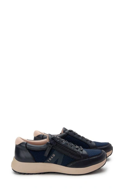 Shop Traq By Alegria Eazee Sneaker In Navy Leather