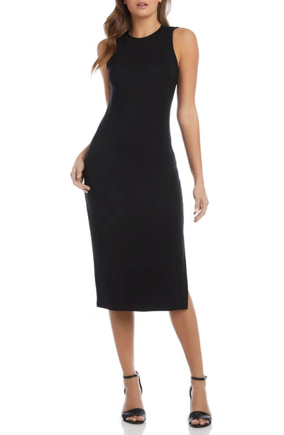 Shop Karen Kane Sleeveless Midi Dress In Black