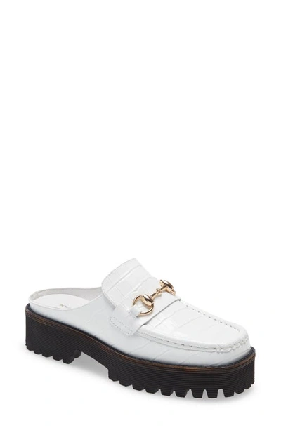 Shop Intentionally Blank Kowloon Mule In White Leather