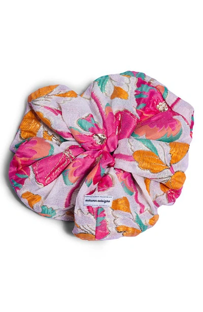 Shop Autumn Adeigbo Floral Scrunchie In Pink