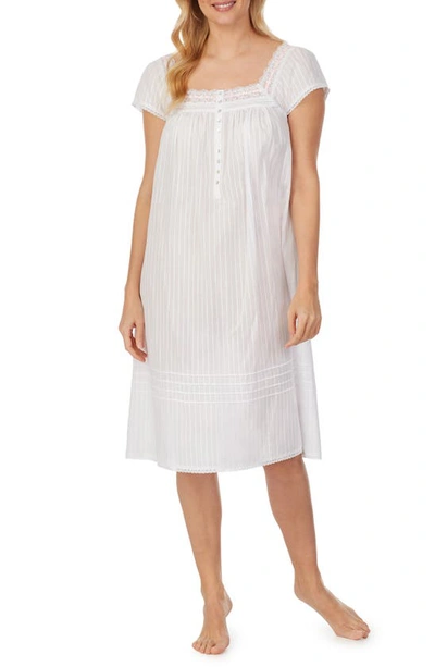 Shop Eileen West Lace Trim Waltz Nightgown In White