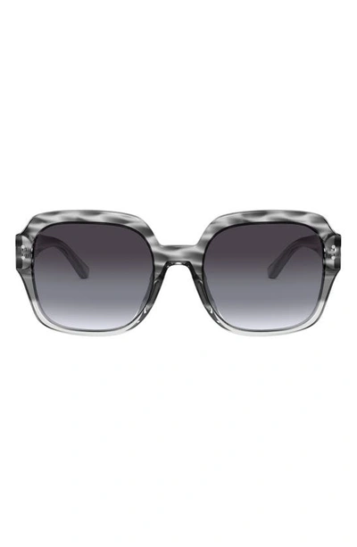 Shop Tory Burch 56mm Round Sunglasses In Grey