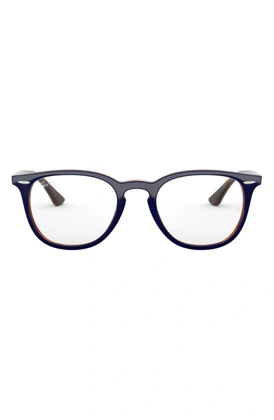 Shop Ray Ban 50mm Optical Glasses In Top Blue