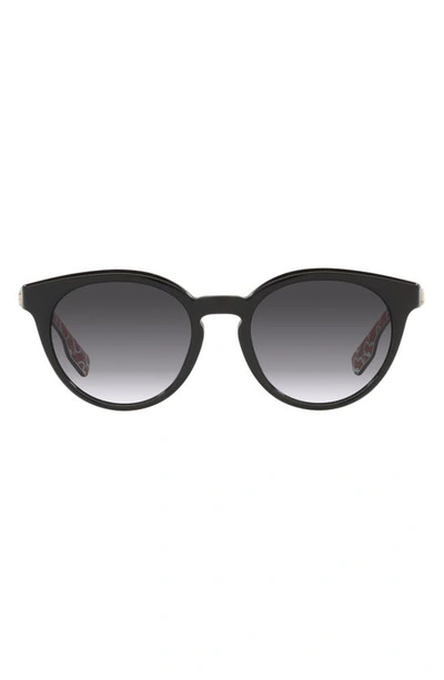 Shop Burberry Phantos 52mm Sunglasses In Black/ Grey Gradient