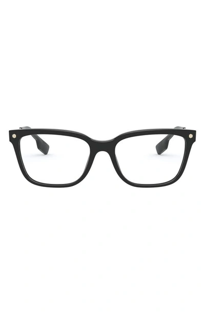 Shop Burberry 54mm Square Optical Glasses In Black