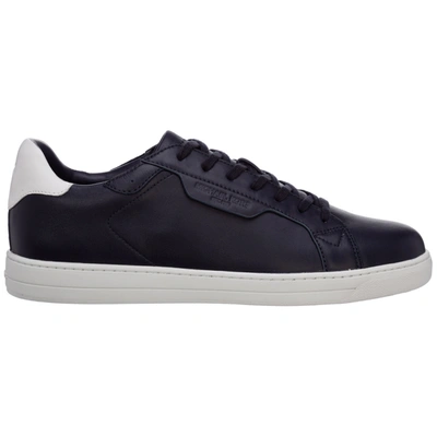 Shop Michael Kors Men's Shoes Leather Trainers Sneakers  Keating In Blue