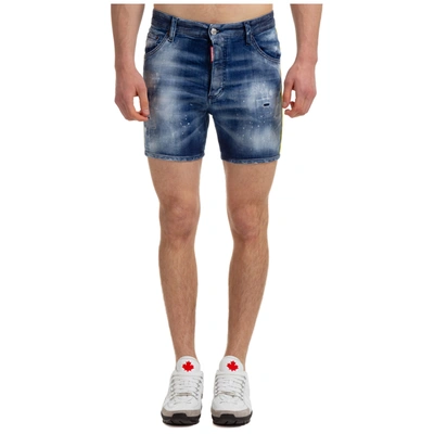 Shop Dsquared2 Men's Shorts Bermuda Dan Commando In Light Blue