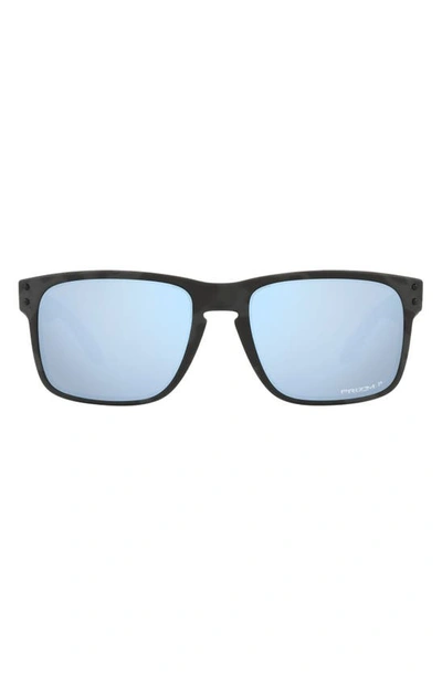 Shop Oakley Holbrook 57mm Polarized Sunglasses In Matte Black Camo/ Deep Water
