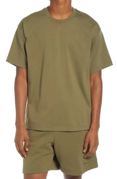 Shop Adidas Originals X Pharrell Williams Unisex T-shirt In Olive Cargo