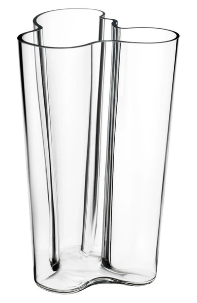 Shop Monique Lhuillier Waterford Alvar Aalto Finlandia Crystal Vase In Clear