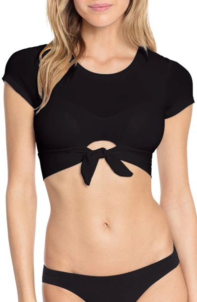 Shop Robin Piccone Ava Knot Front Tee Bikini Top