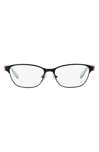 Shop Tiffany & Co 51mm Optical Glasses In Black/ Blue