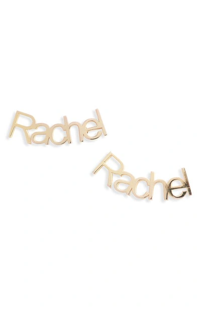 Shop Argento Vivo Personalized Earrings (nordstrom Exclusive) In Gold