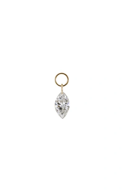 Shop Maria Tash Marquise Diamond Earring Charm In Yellow Gold/ Diamond