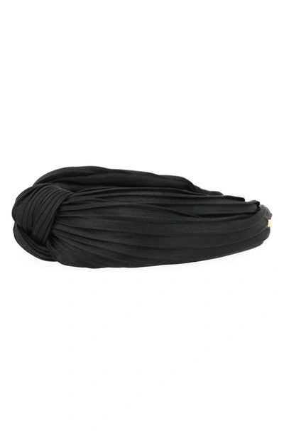 Shop Alexandre De Paris Knot Headband In Black