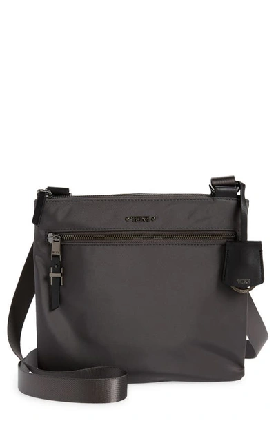 Shop Tumi Voyageur Tula Nylon Crossbody Bag In Iron/ Black