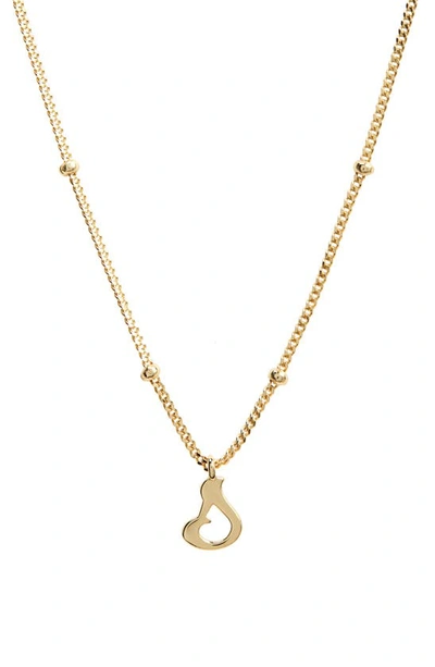 Argento Vivo Rondelle Script Initial Pendant Necklace In Gold S
