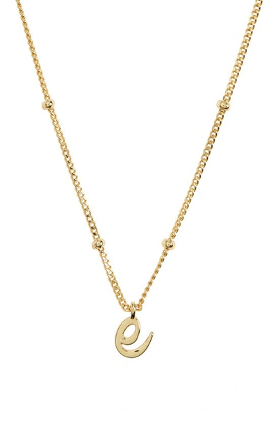 Shop Argento Vivo Sterling Silver Rondelle Script Initial Pendant Necklace In Gold E