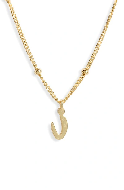 Shop Argento Vivo Sterling Silver Rondelle Script Initial Pendant Necklace In Gold I