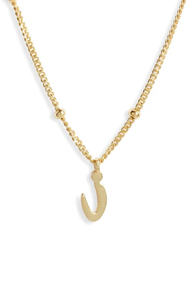 Argento Vivo Rondelle Script Initial Pendant Necklace In Gold I
