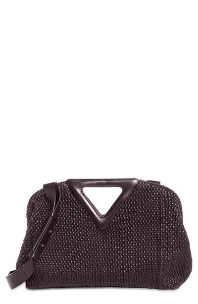 Shop Bottega Veneta Point Quilted Leather Shoulder Bag In Fondant/ Gold