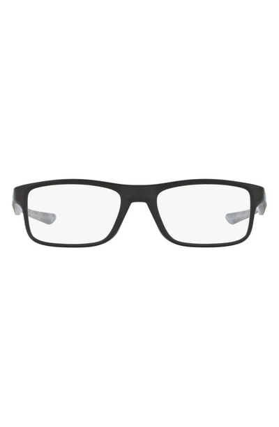 Shop Oakley Plank 2.0 51mm Rectangular Optical Glasses In Black