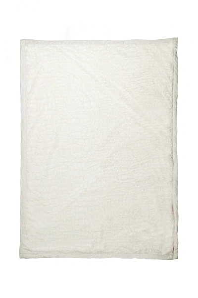 Shop Luxe Faux Fur Throw In Ivory Mink