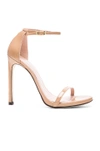 Stuart Weitzman Nudist Strappy Heeled Sandal In Adobe