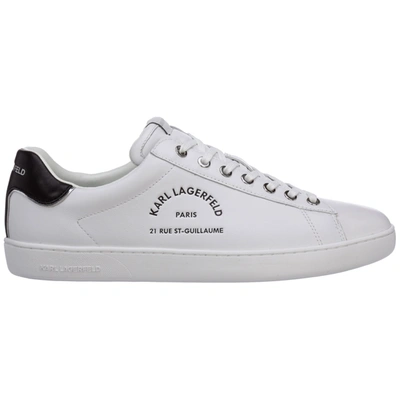 Shop Karl Lagerfeld Men's Shoes Leather Trainers Sneakers In White