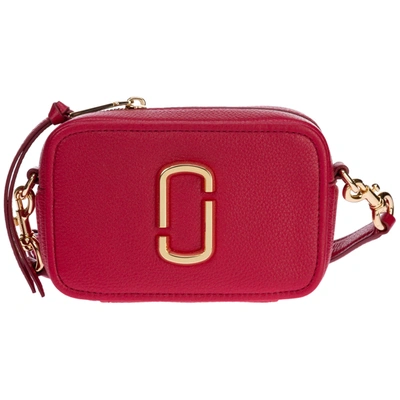 Shop Marc Jacobs Women's Leather Cross-body Messenger Shoulder Bag The Softshot 17 In Red