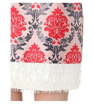 Shop Mary Katrantzou Damask-jacquard Skirt In Rose Damask