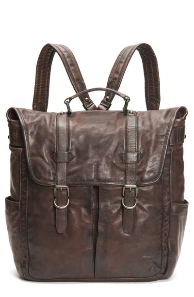 Shop Frye Murray Leather Backpack In Dark Brown